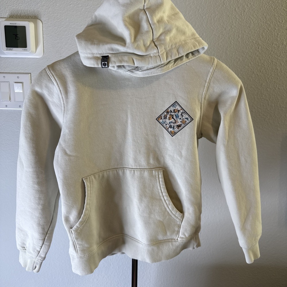 Salty Crew Pull Over‎ Hoodie Cream Size S